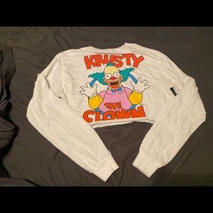Crusty the clown crop top
